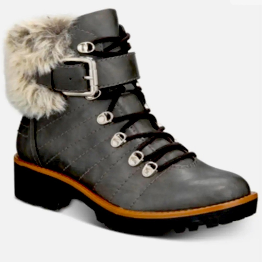 American Rag Women's Jojo Faux Leather Ankle Winter Boots Black (Sz 9.5)